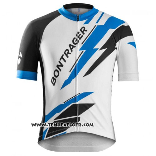 2016 Maillot Ciclismo Trek Bontrager Bleu et Blanc Manches Courtes et Cuissard